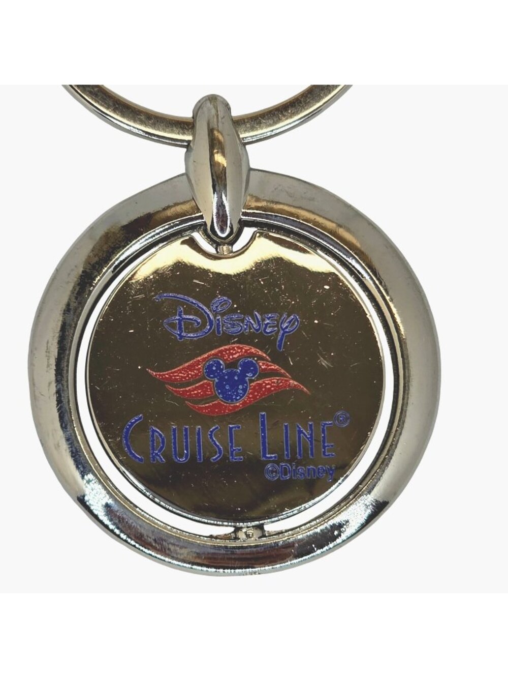 Disney Cruise Line Castaway Club Metal Keychain With Spinner